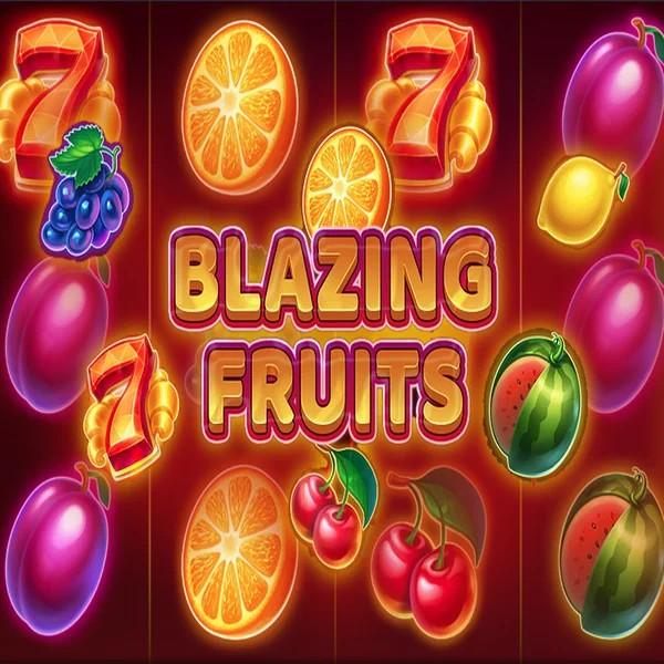 Blazing Fruits online game logo by Inbet Games on blazespinscasino.eu
