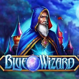 Blue Wizard logo by Quickspin at Blaze Spins Casino
