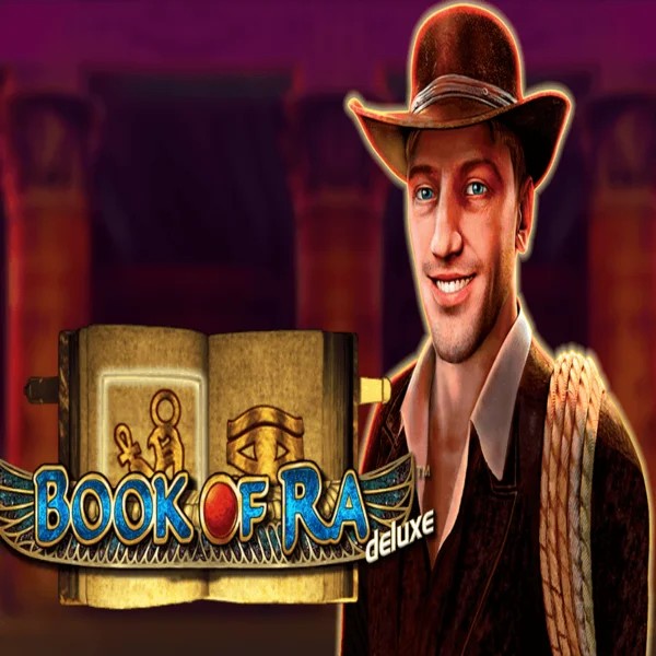 Book of Ra Deluxe game by Novomatic – logo hosted on Blaze Spins Casino