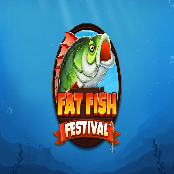Fat Fish Festival slot logo by Wishbone Games at Blaze Spins Casino