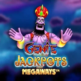 Genie Jackpots Megaways by Blueprint Gaming, showcased at blazespinscasino.eu – game logo