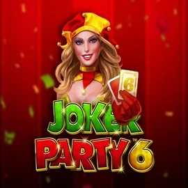 Joker Party 6 slot logo by Greentube at Blaze Spins Casino