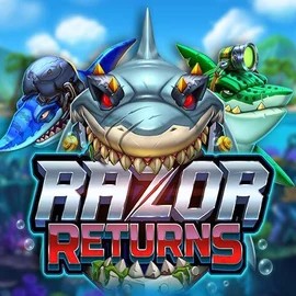 Enjoy Razor Returns by Push Gaming – logo hosted on blazespinscasino.eu