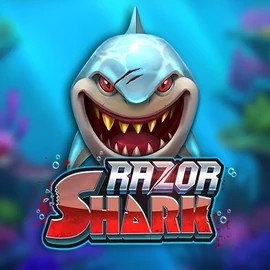 Official Slots logo: Razor Shark by Push Gaming at Blaze Spins Casino
