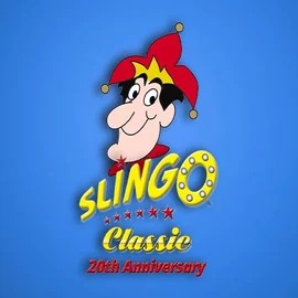 Slingo Classic 20th Anniversary online game logo by Slingo on blazespinscasino.eu